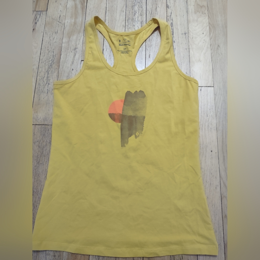 Black Diamond Yellow Tank Top with Graphic